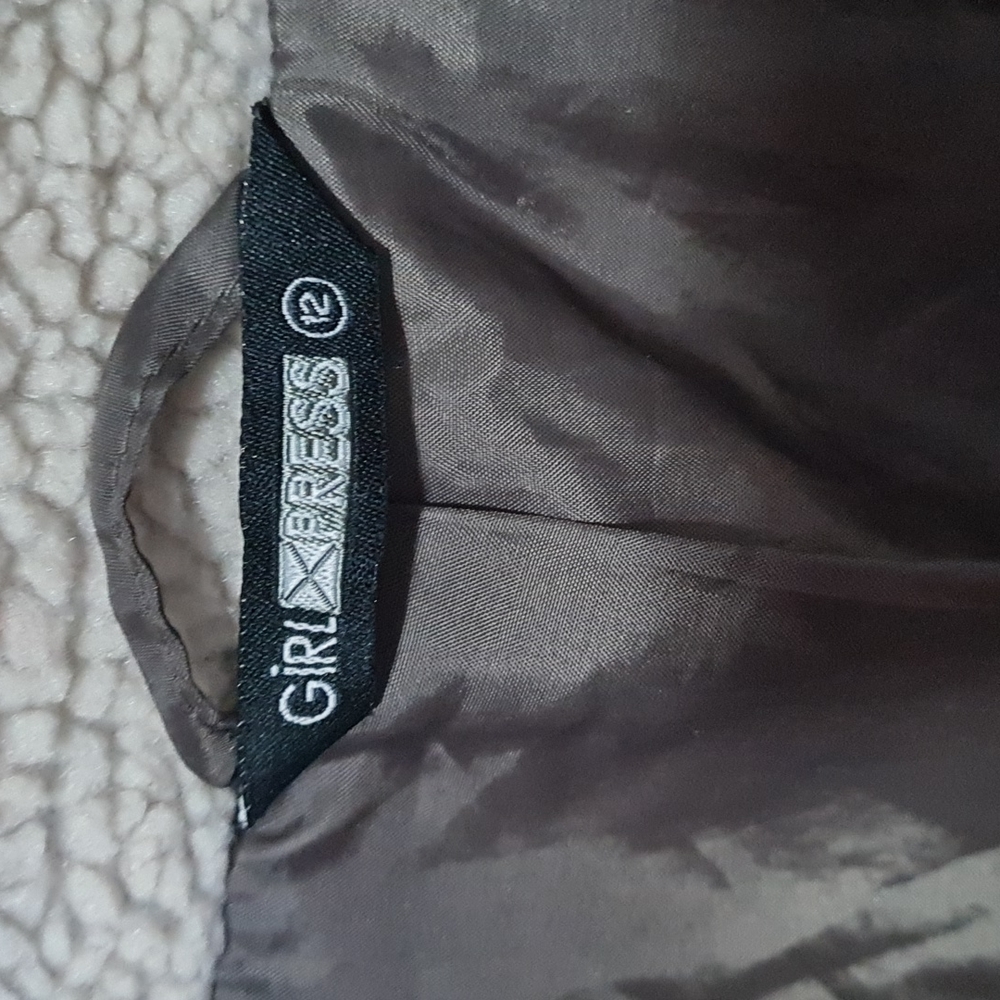 Leather look jacket in brown colour size 12 - Picture 2 of 5